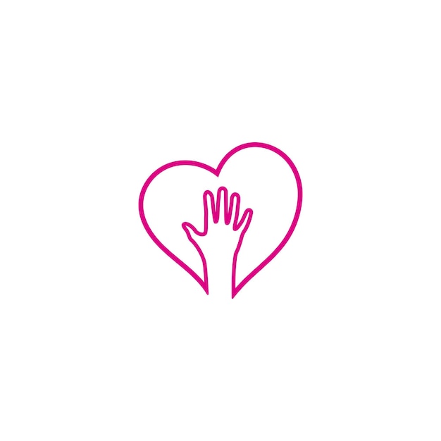 Love hands Logo Vector icon illustration design