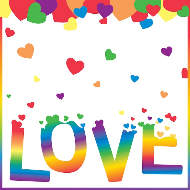 Vector love-hart-rainbow