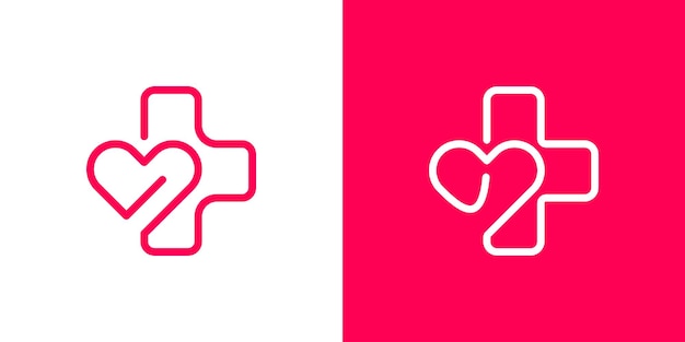 Love health care line icon vector illustration