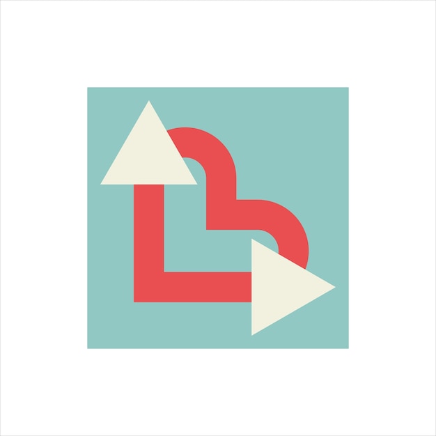 Vector love heart and arrow logo design