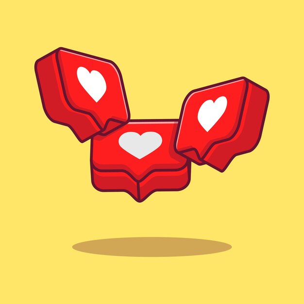 Love heart cartoon icon illustration