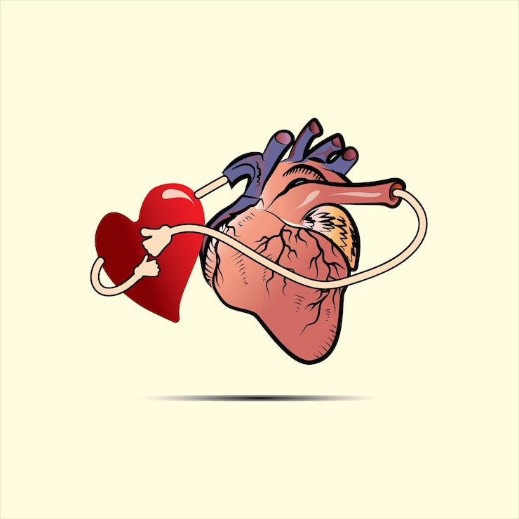 Vector love heart illustration soft color world heart day illustration