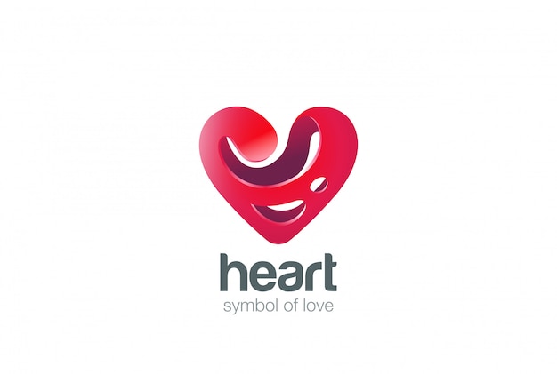 Vector love heart logo shape abstract design template splash style.
cardiology logotype concept. valentine day symbol icon.