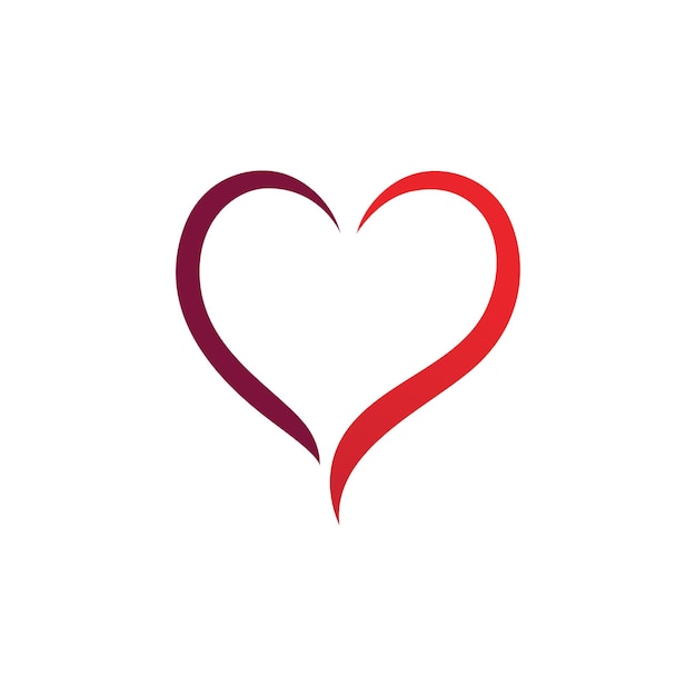 Love heart logo and symbol vector