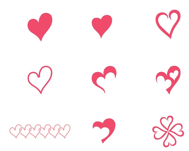 Vector love heart logo and template