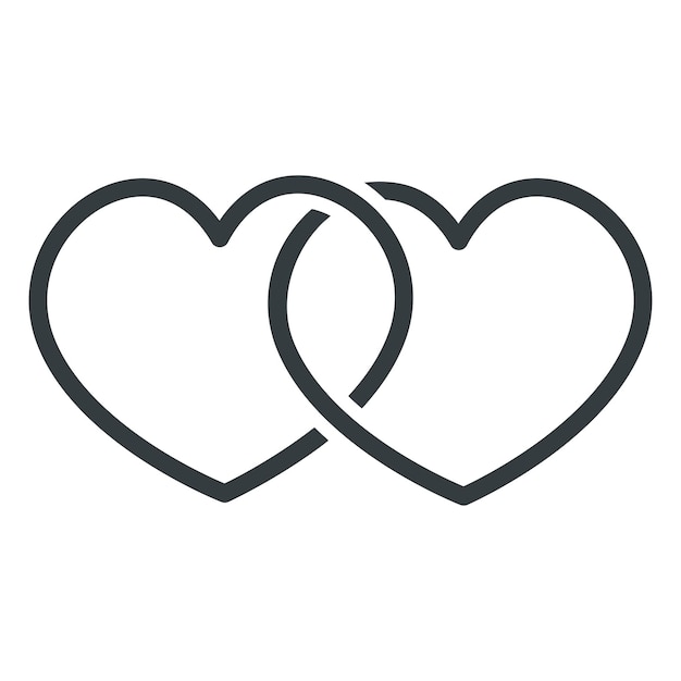 Love heart symbol icons vector on trendy design