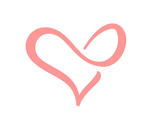 Love heart with sign of infinity Icon for greeting card or wedding Valentines day tattoo print