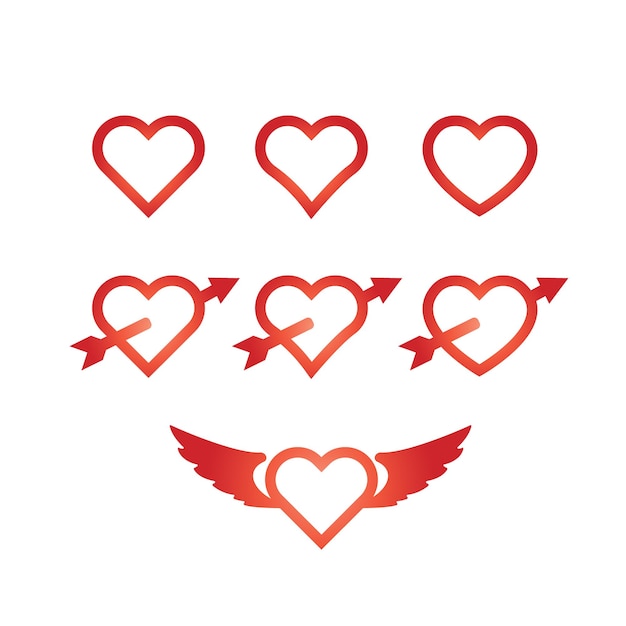 love or hearts icon