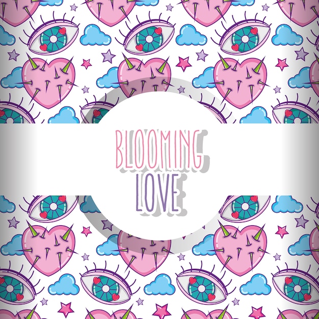 Love and hearts pattern background