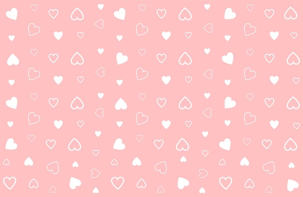 Love hearts pattern valentines background vector illustration