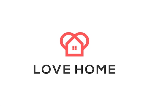 Шаблон дизайна логотипа Love Home