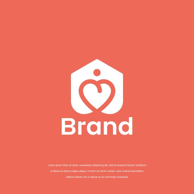 Love home Logo ontwerp vector