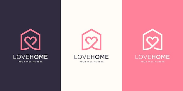 Love home logo ontwerpen sjabloon