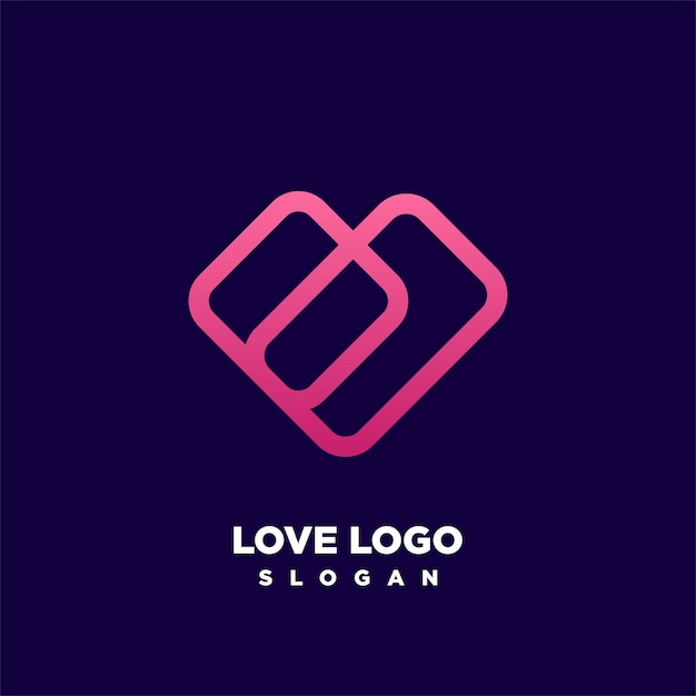 LOVE ICON LOGO VECTOR TEMPLATE