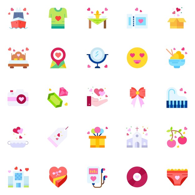 love icons pack love symbols collection graphic icons element