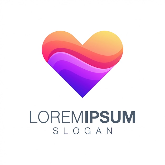 Любовь вдохновение цветной логотип