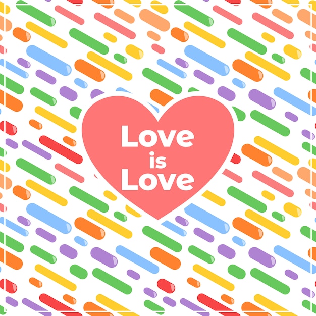 Vector love is love decorative background