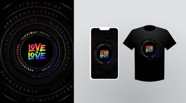 love is love rainbow gradient modern design