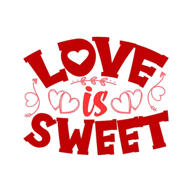 Vector love is sweet for valentines day