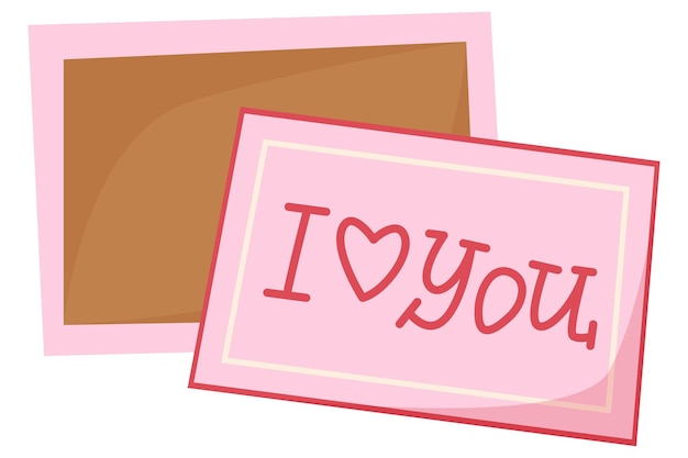 Vector love letter hand drawn valentine day sticker