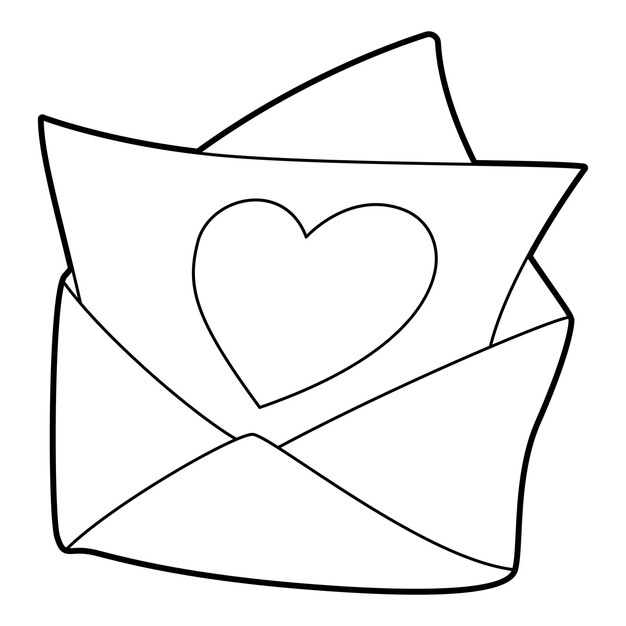 Love letter icon outline illustration of love letter vector icon for web