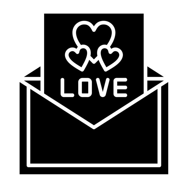 ベクトル love letter icon