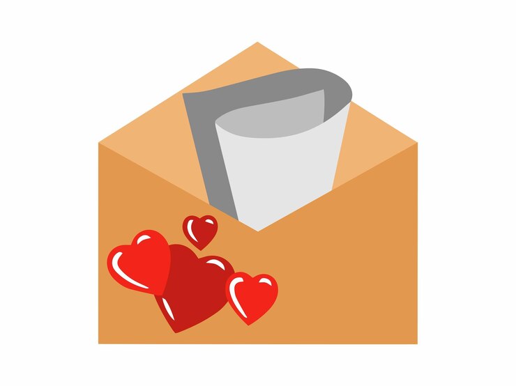Vector love letter illustration
