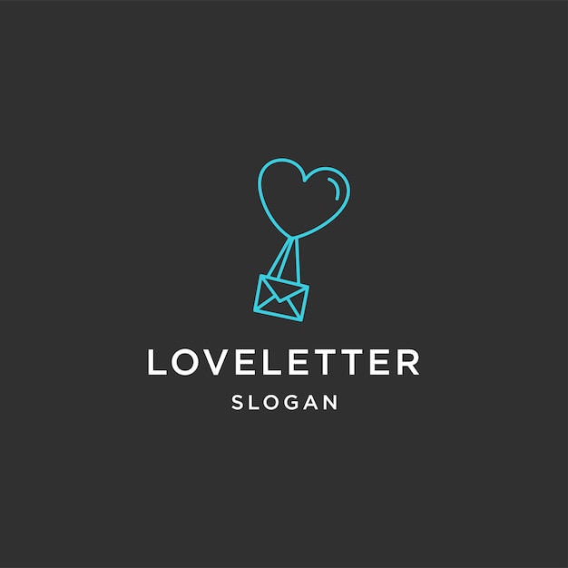 Love letter logo icon design template