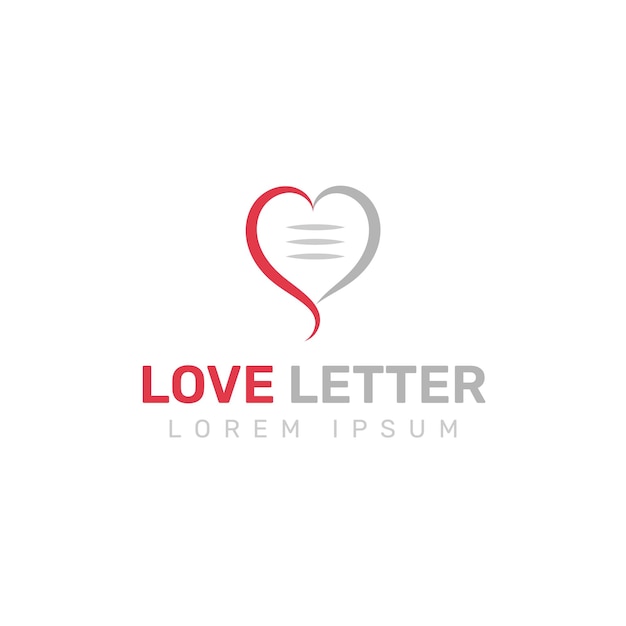 Lettera d'amore logo illustrazione