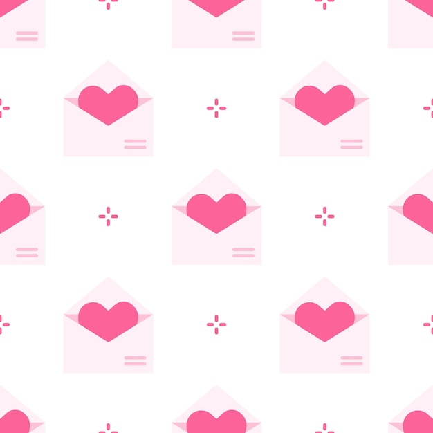 Love letter seamless pattern background