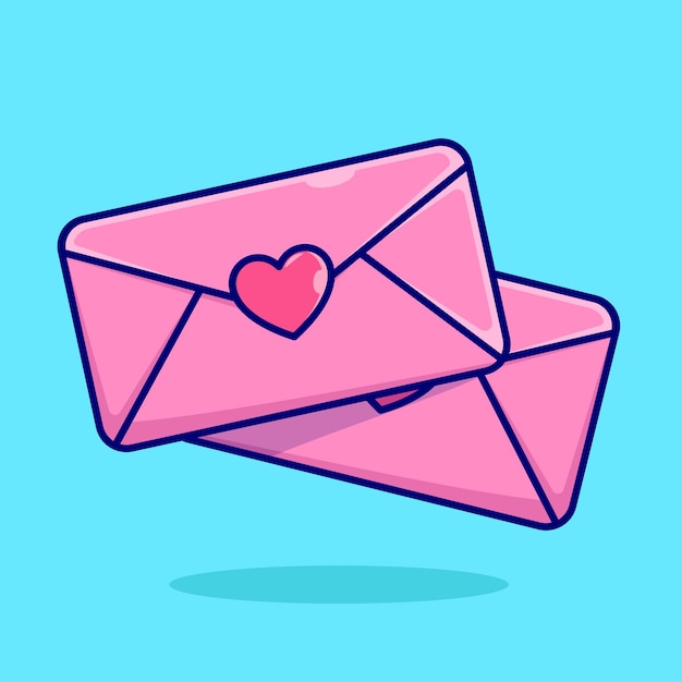 Love letter for valentine vector, illustration, icon flat
