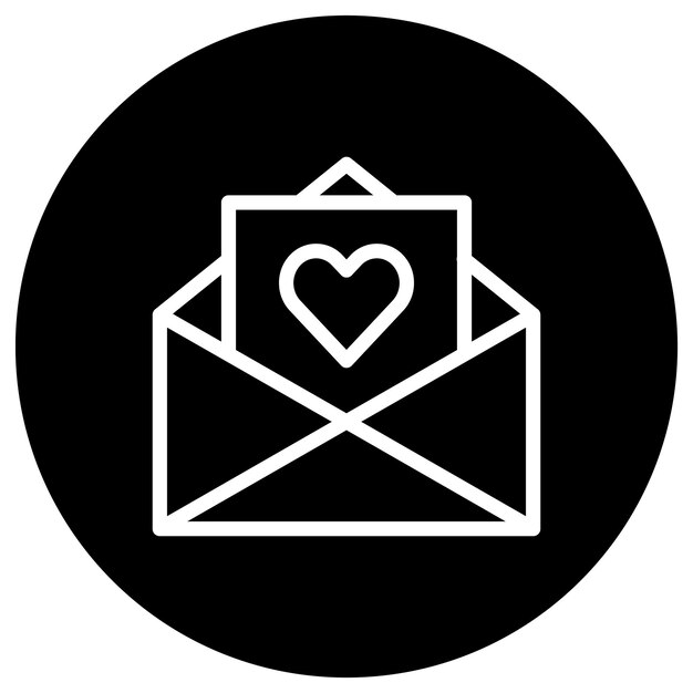 러브 레터 터 아이콘 디자인 일러스트레이션