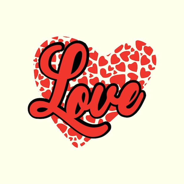 Vector love lettering design