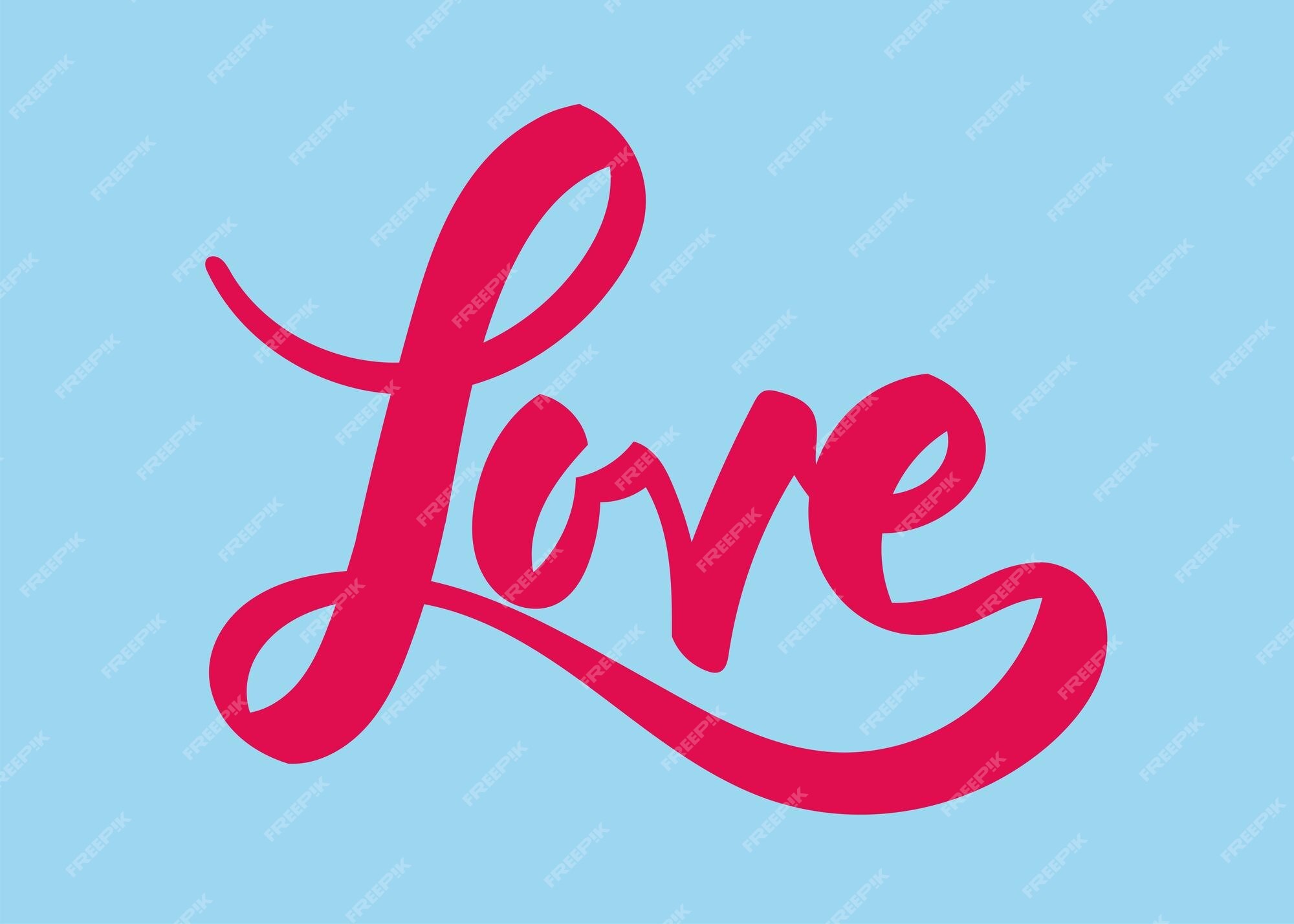 Love greeting card design with stylish text Vector Image