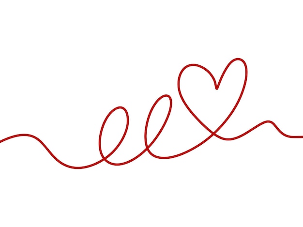 Love Line Illustratie voor Valentijnsdag Heart Line Illustratie voor Valentijnsdag
