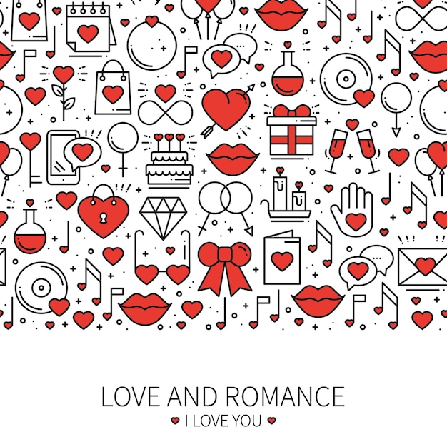 Love line pattern concept. st valentine's day. love, romantic, wedding, relationship.