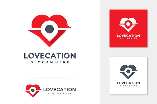 Love location logo vector