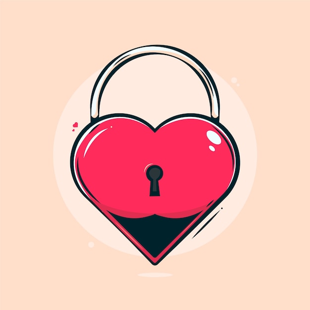 Love locks illustration