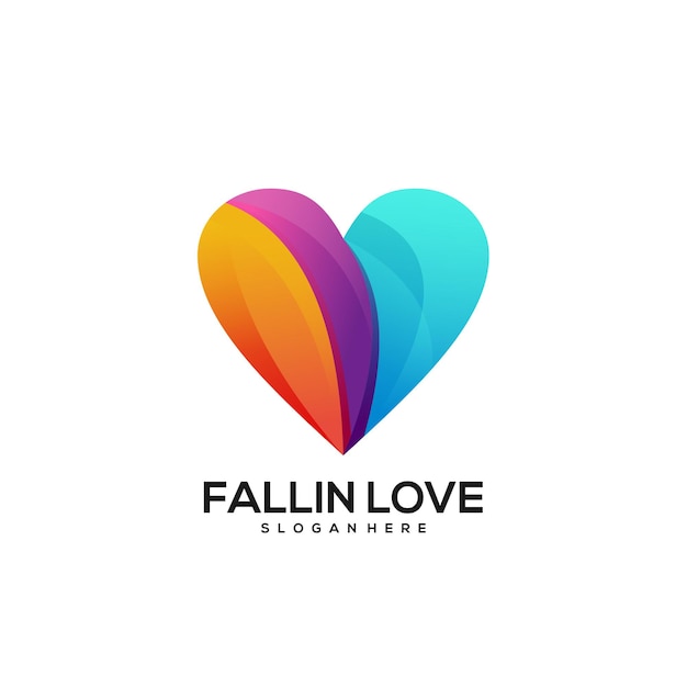 Love logo colorful gradient