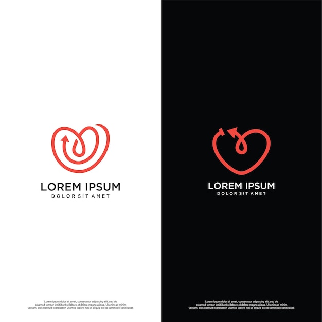 Vector love logo design template