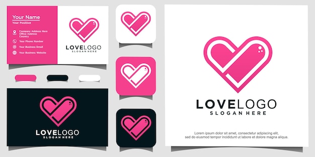 Love logo design template