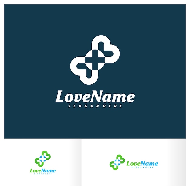 Векторный шаблон дизайна логотипа любви Креативная иллюстрация концепций логотипа любви