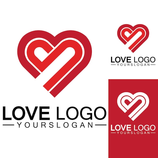 Love logo design vectorgeometric hearth logo vector linear love vector logo conceptHeart shape logo designVector