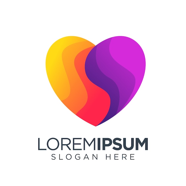 Love logo simple modern template