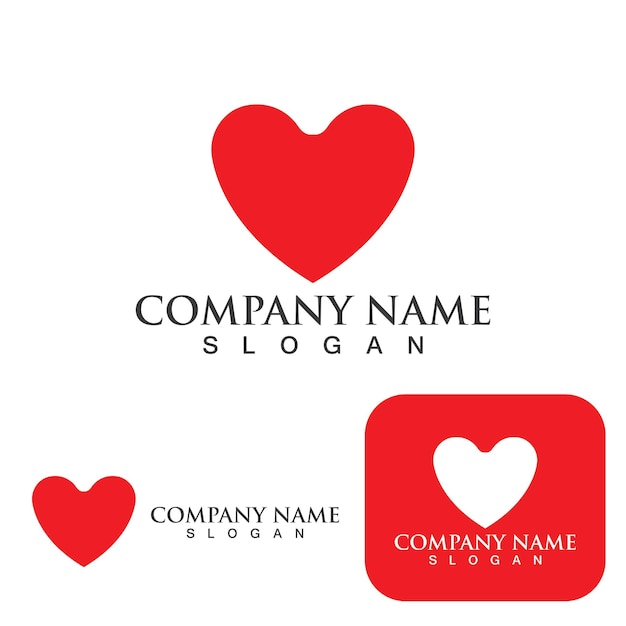 Love logo Vector icon illustration design Template