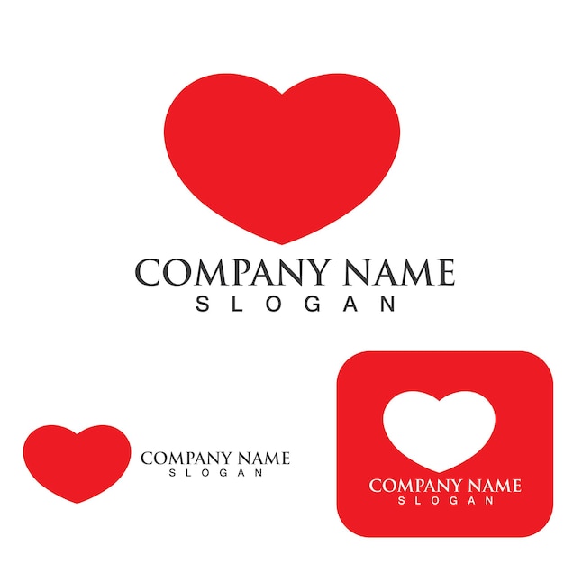 Love logo vector icon illustration design template