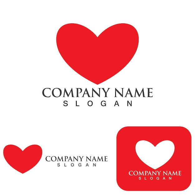 Love logo vector icon illustration design template