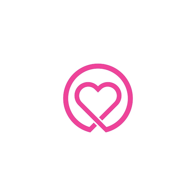 Love Logo Vector icon illustration design