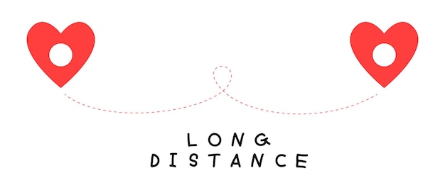Love long distance sign and symbol