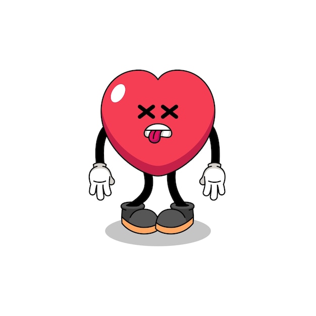 Love mascot illustration is dead character design